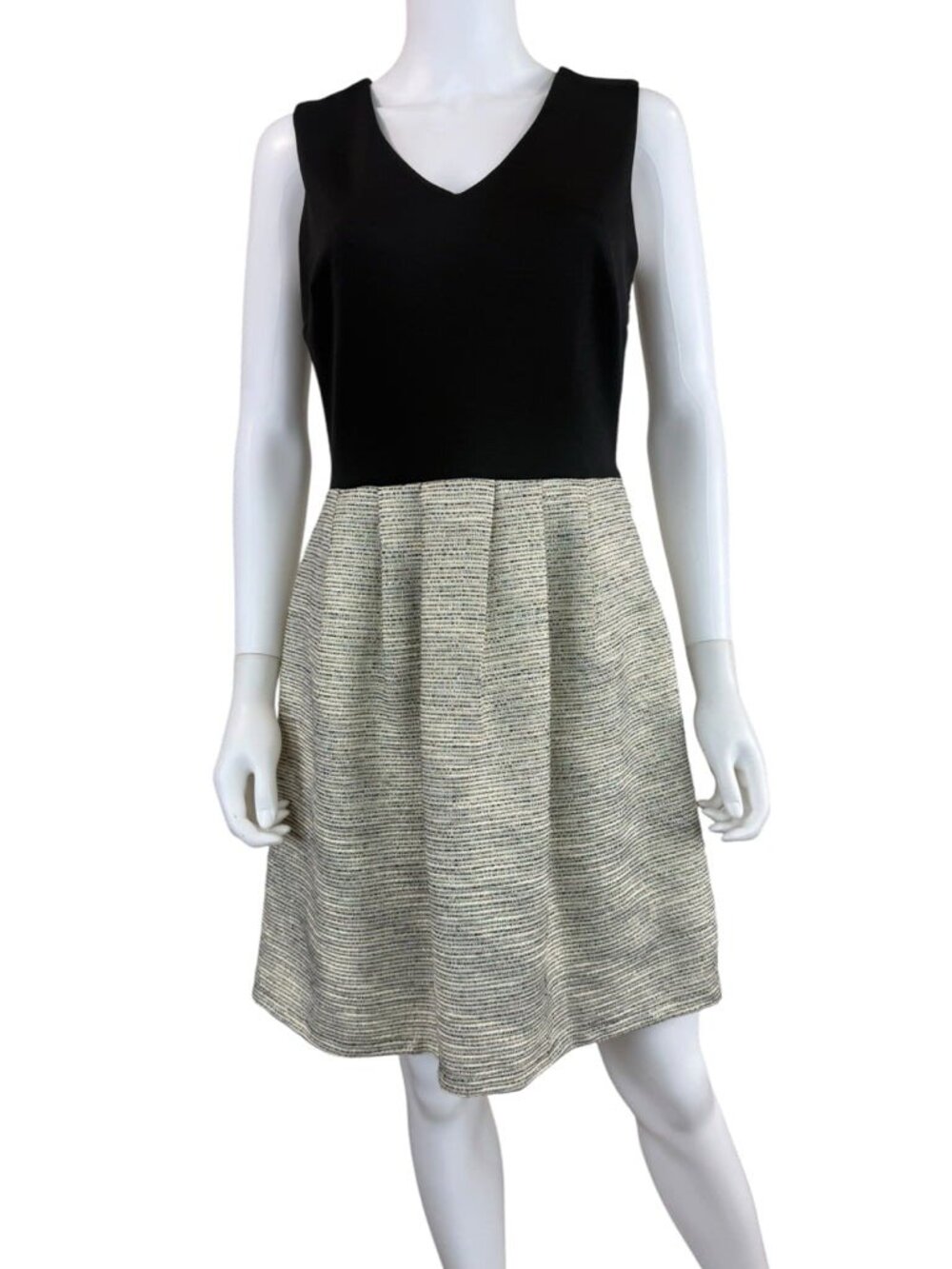 CYNTHIA ROWLEY Metallic Tweed Cocktail Dress Size 8 O1054